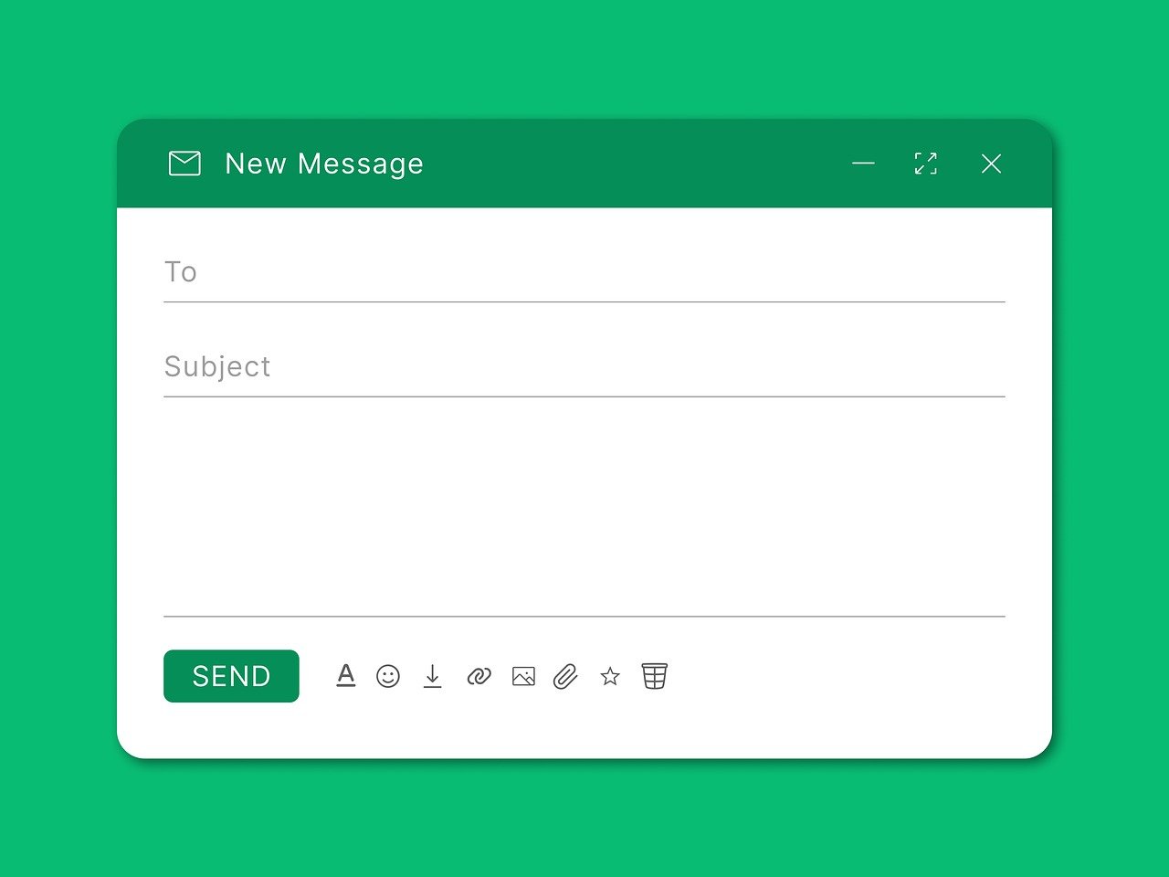 email inbox interface blue